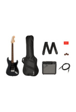 Squier Squier Affinity Series™ Stratocaster® HSS Pack, Laurel Fingerboard, Charcoal Frost Metallic, Gig Bag, 15G - 120V