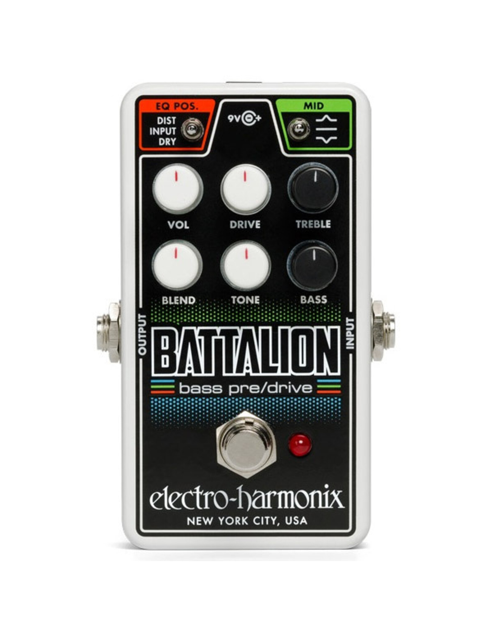 Electro-Harmonix Electro-Harmonix Battalion Nano Bass Preamp Overdrive Pedal w/ Power Supply