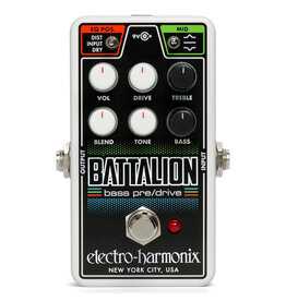 Electro-Harmonix Electro-Harmonix Battalion Nano Bass Preamp Overdrive Pedal w/ Power Supply