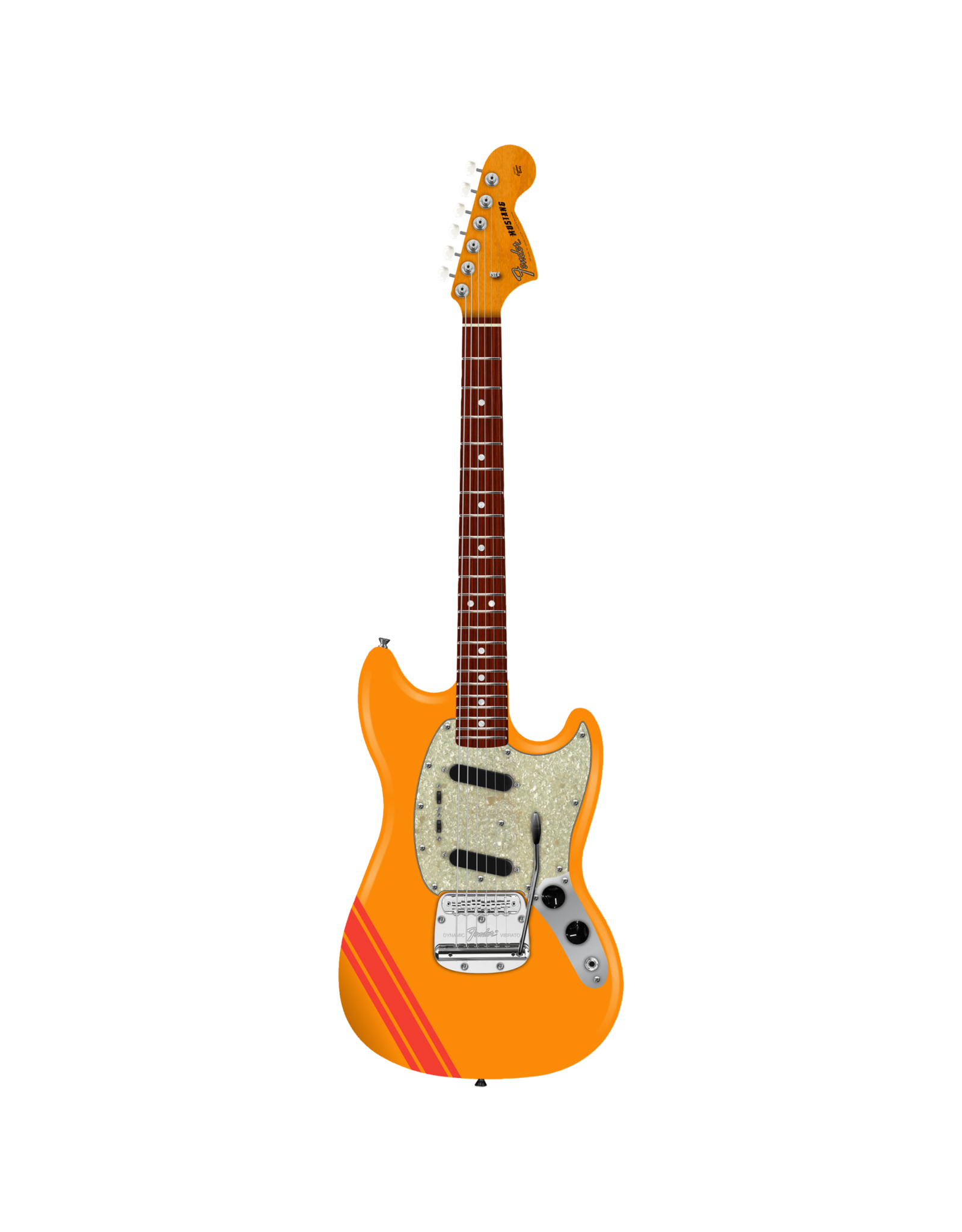 Fender Fender  Vintera II 70s MustangS, Competition Orange w/ Deluxe Gig Bag