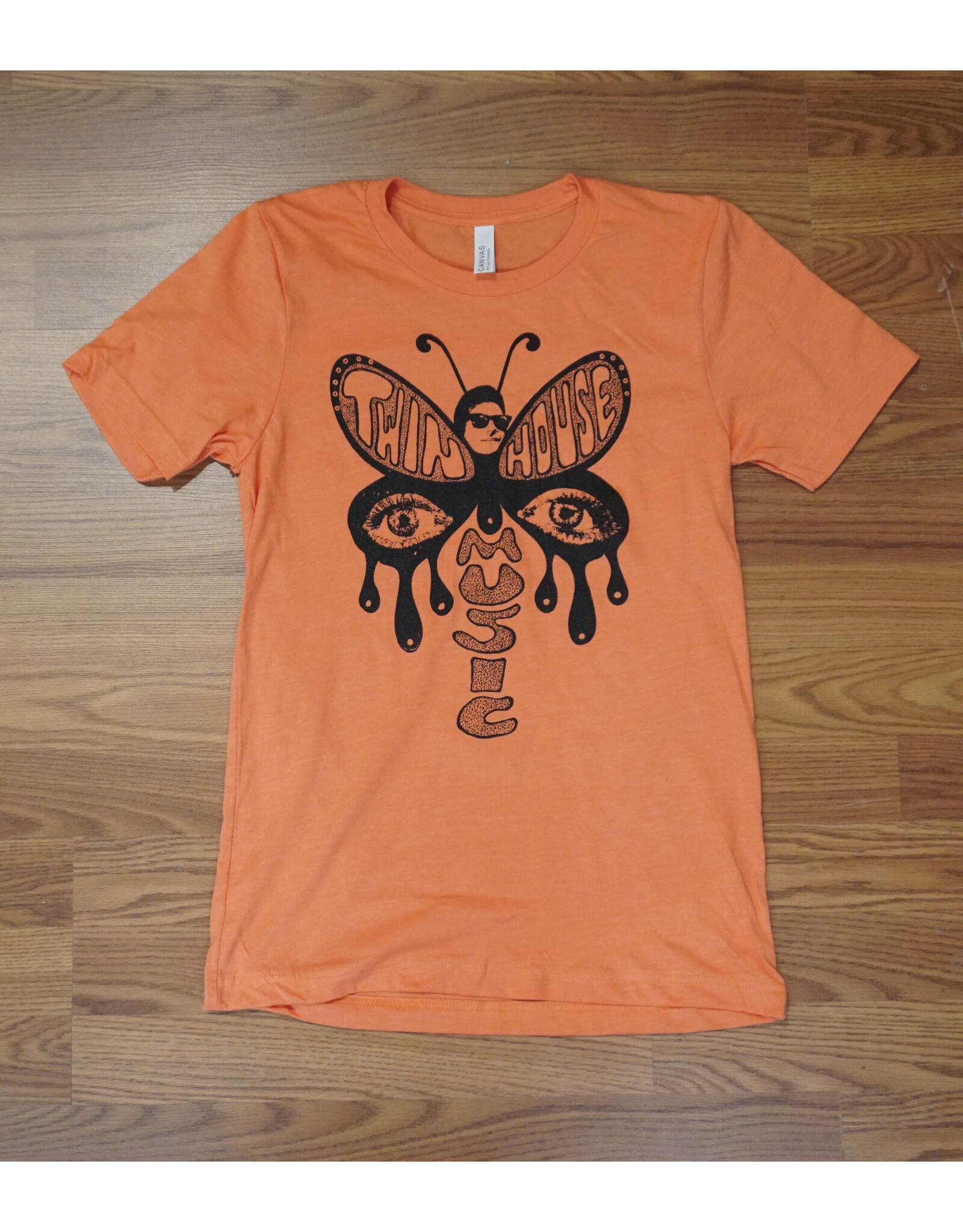 Twin House Music Twin House Music Butterfly Shirt, Heather Orange