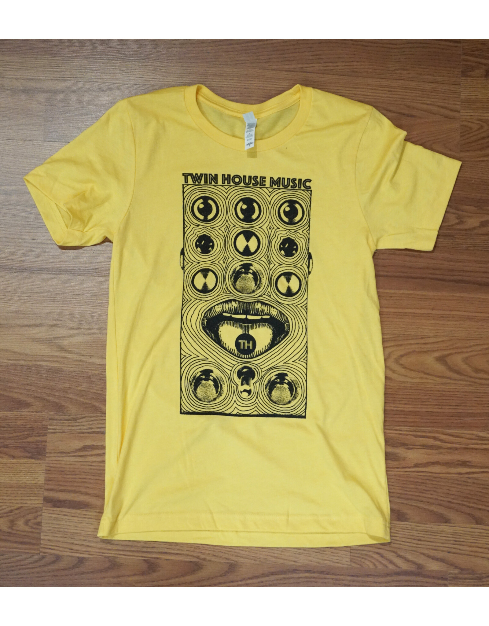 Twin House Music Twin House Music Pedal T-Shirt, Yellow Gold w/ Black Ink