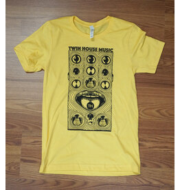 Twin House Music Twin House Music Pedal T-Shirt, Yellow Gold w/ Black Ink