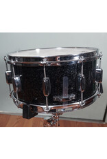 Barton 6.5x14 Maple Snare Drum Black Galaxy, Used