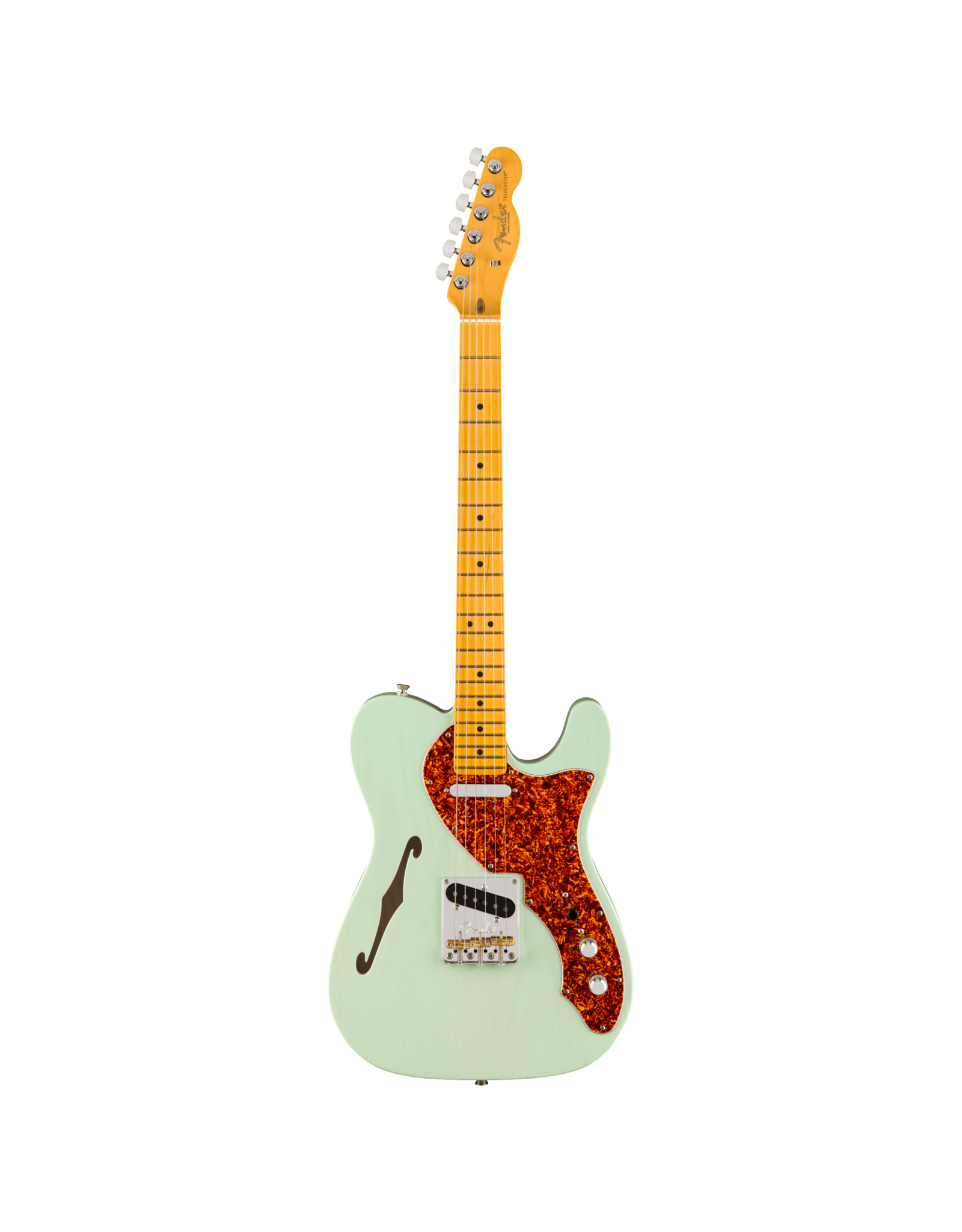 Fender Fender  American Professional II Telecaster Thinline, Maple Fingerboard, Transparent Surf Green w/ Deluxe Molded Case