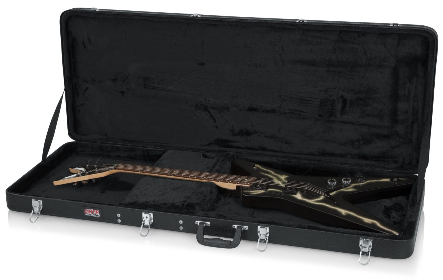 Gator Extreme Guitar Wood Case Flying V Explorer Twin House Music