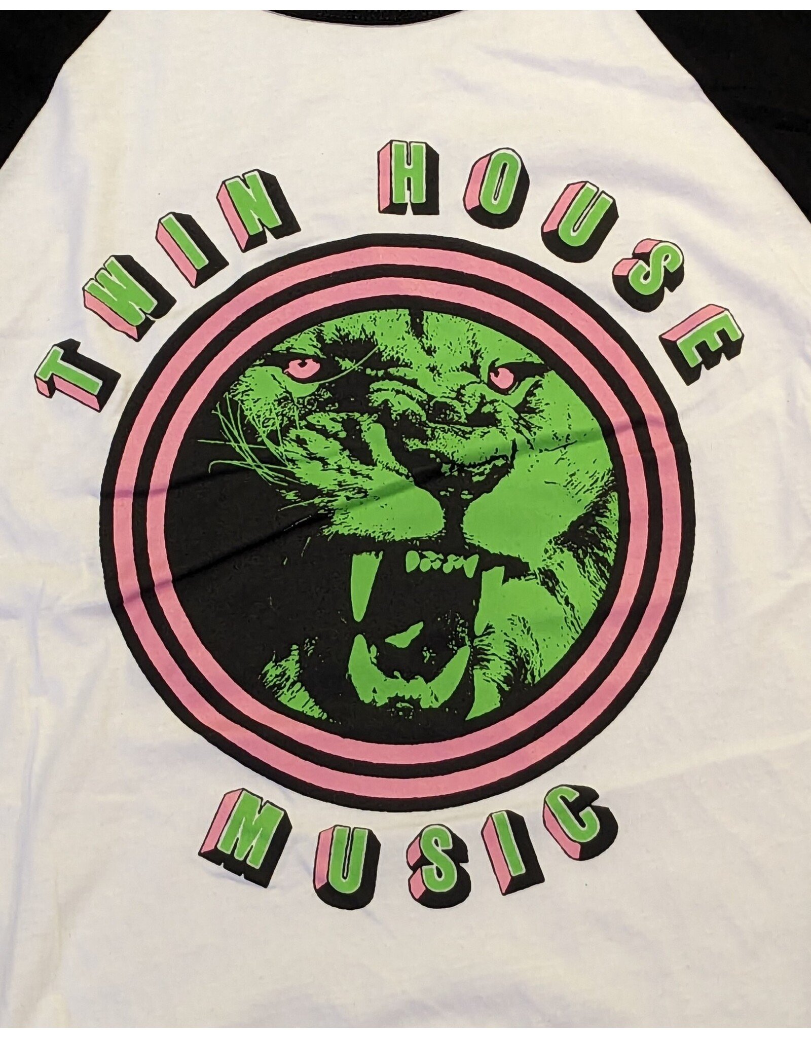 Twin House Music Twin House Music  Lion Baseball T, Pink/Green