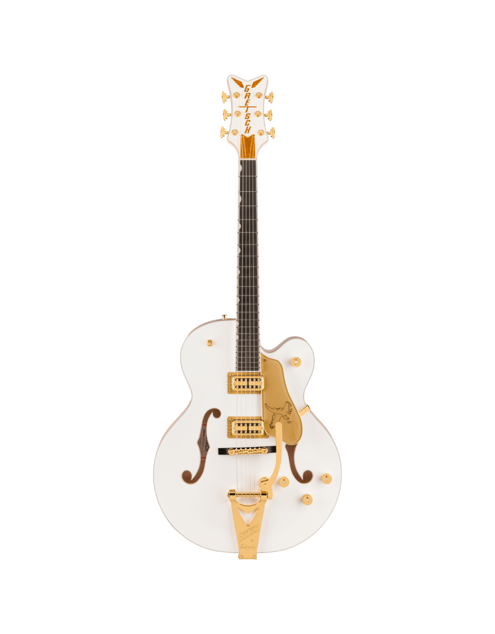 Gretsch Gretsch Falcon Hollow Body with String-Thru Bigsby and Gold Hardware, Ebony Fingerboard, White w/ HSC