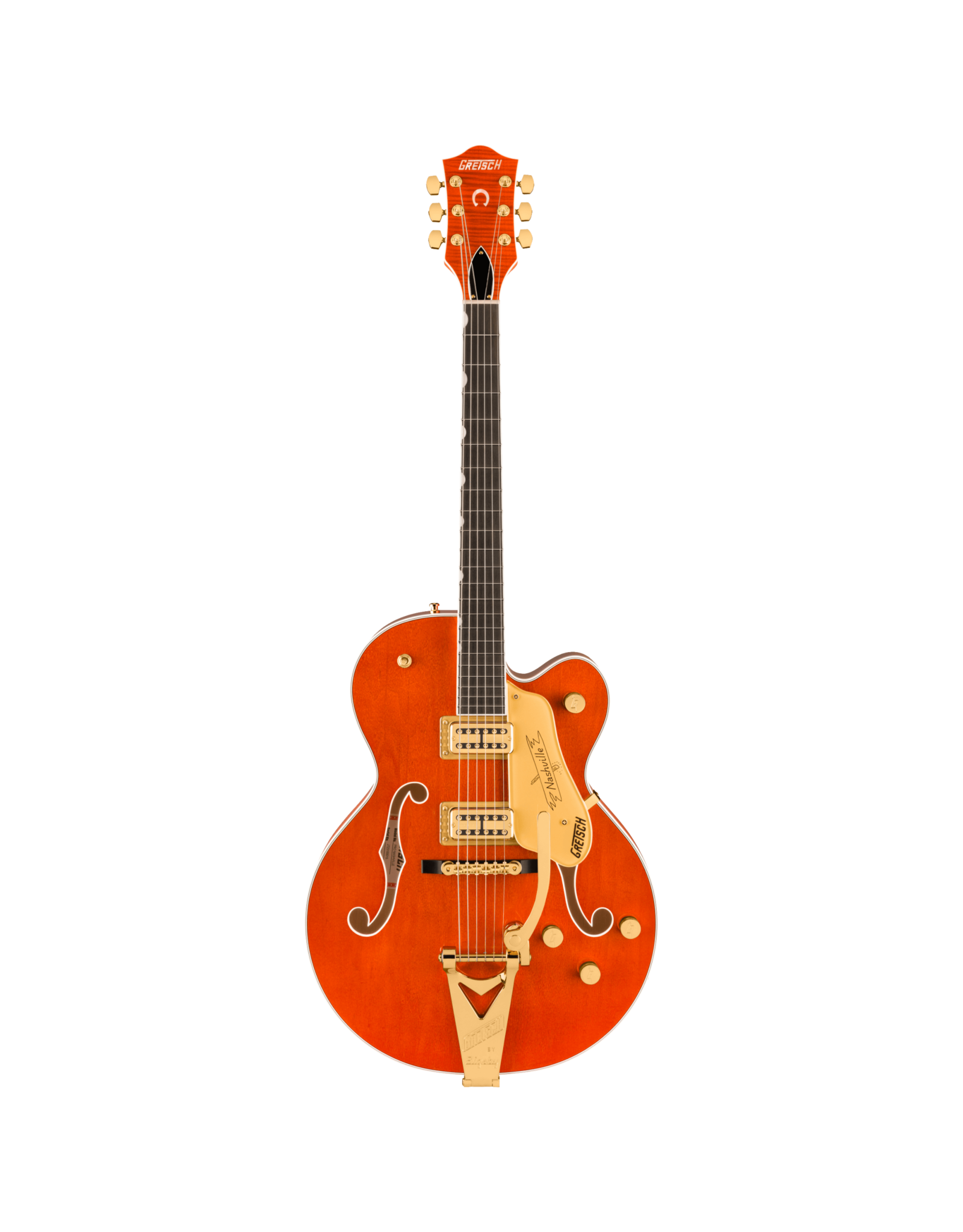 Gretsch Gretsch Nashville Hollow Body with String-Thru Bigsby and Gold Hardware, Ebony Fingerboard, Orange Stain w/ HSC