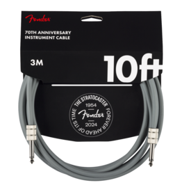 Fender Fender 70th Anniversary Instrument Cable, Gray, 10'
