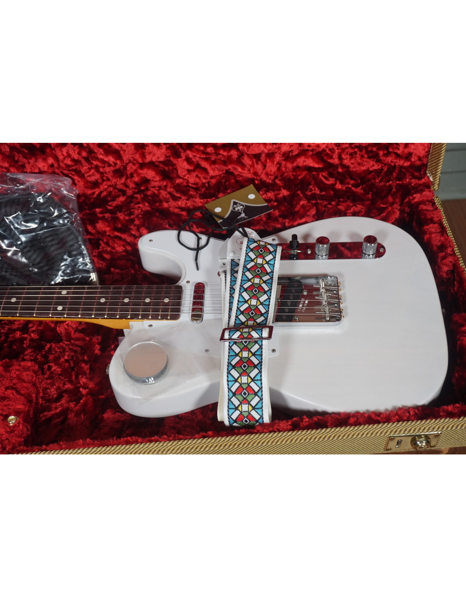 Fender Fender Jimmy Page Mirror Telecaster, Rosewood Fingerboard, White Blonde w/ Vintage Style Tweed Case