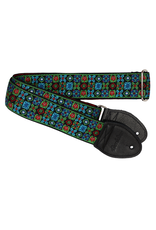 Souldier Souldier Woodstock Green/Turquiose, Vintage Fabric Guitar Strap