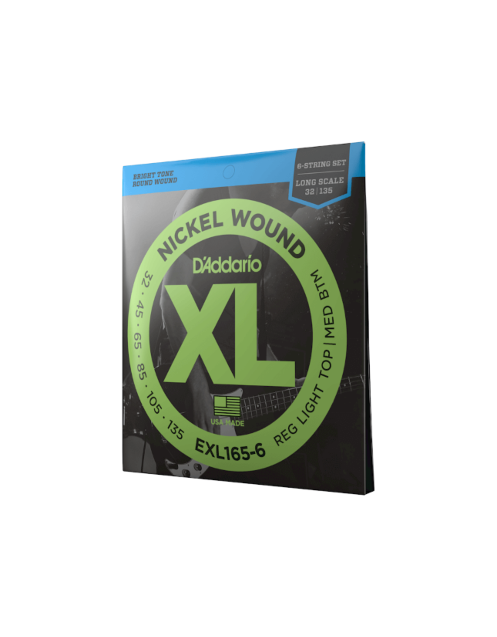 D'Addario D'addario 32-135 Regular Light Top/Medium Bottom 6-String, Long Scale, XL Nickel Bass Strings