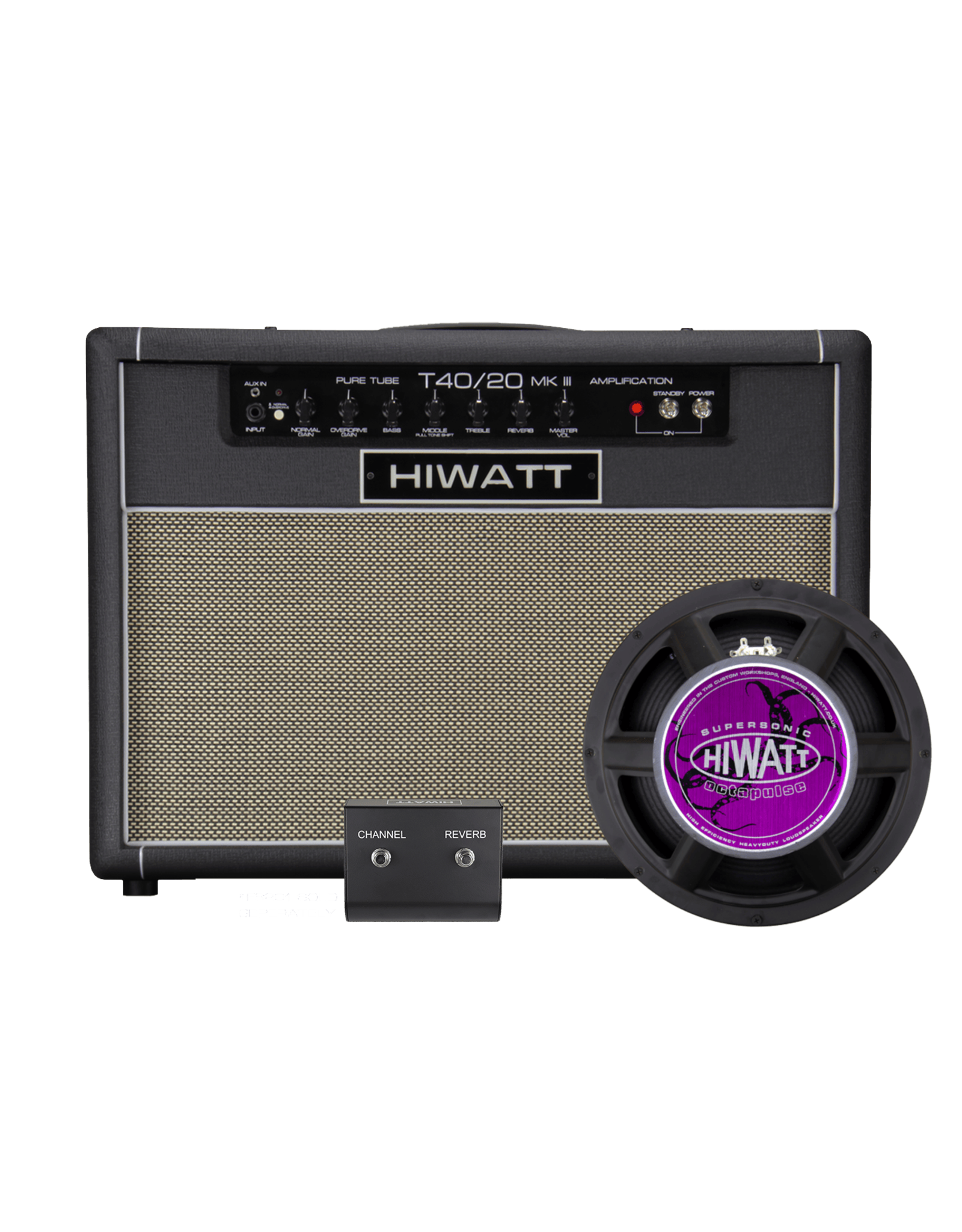 Hiwatt Hiwatt 40/20 MK III Switchable 2-Channel 2x12 Combo w/ Spring Reverb and Octapulse Speakers