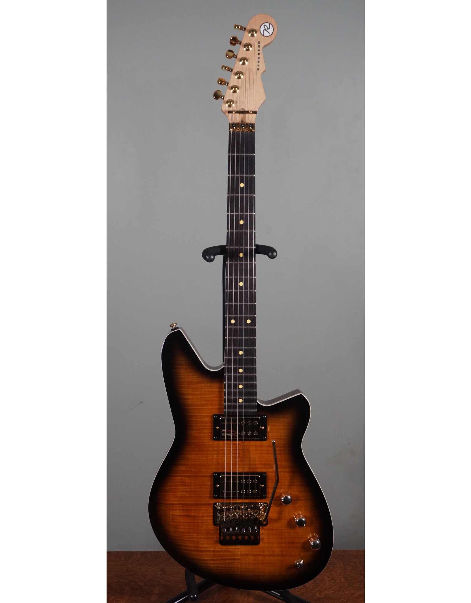 Reverend Reverend Kingbolt RA Floyd Rose Electric Guitar, Coffee Burst Flame Maple