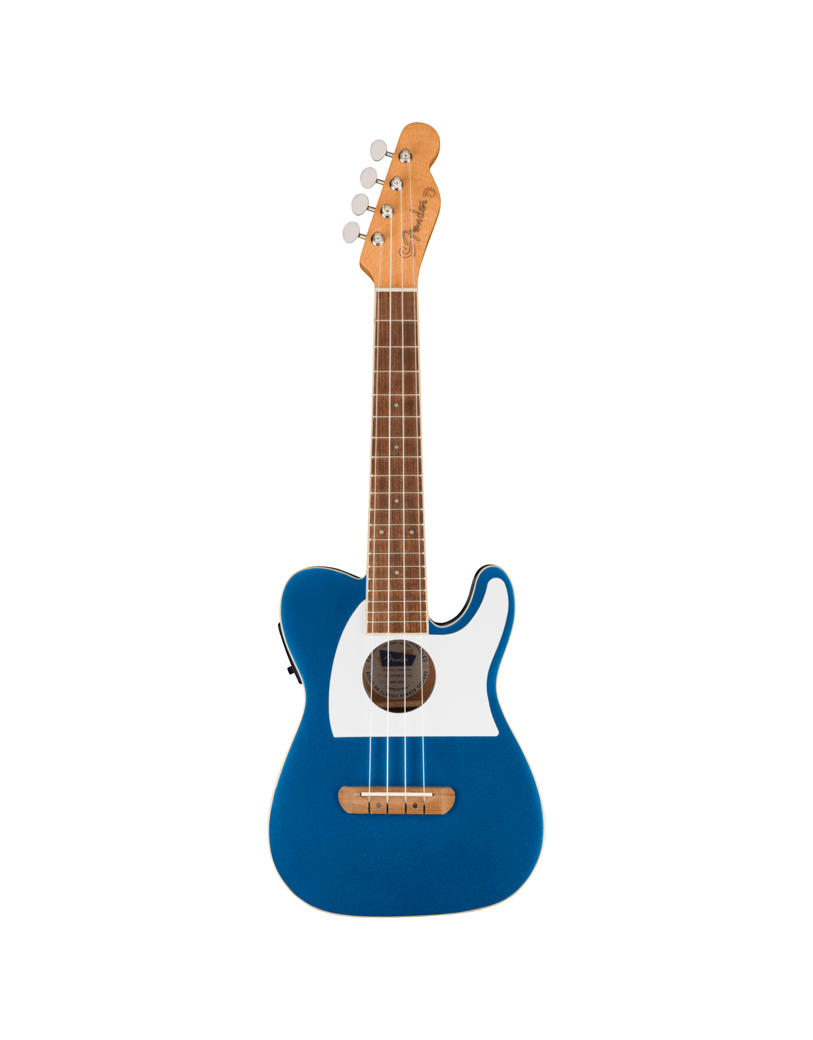 Fender Fender Fullerton Tele Uke, Walnut Fingerboard, White Pickguard, Lake Placid Blue