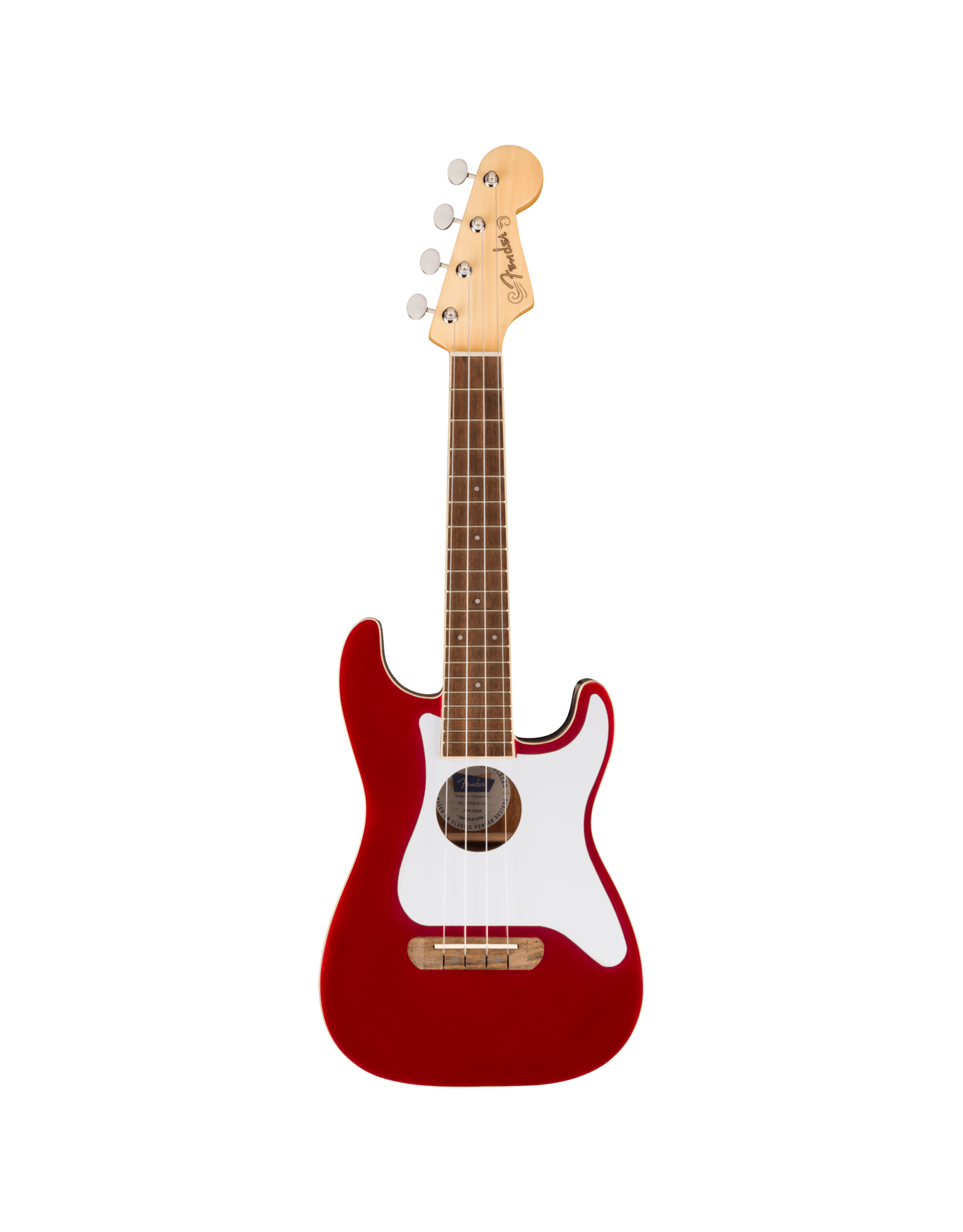 Fender Fender Fullerton Strat Uke, Walnut Fingerboard, White Pickguard Candy Apple Red