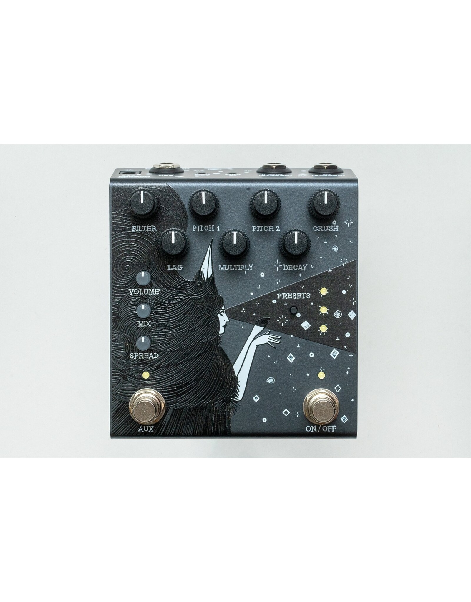 Old Blood Noise Endeavors OBNE Dark Star Stereo Soundscape Reverb, Black