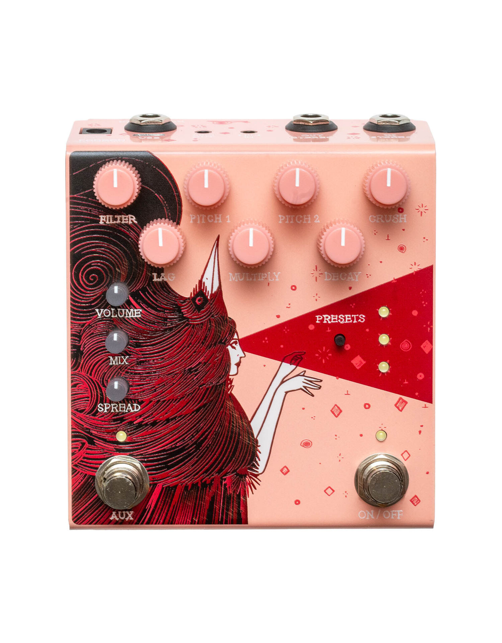 Old Blood Noise Endeavors OBNE Dark Star Stereo Soundscape Reverb, Pink