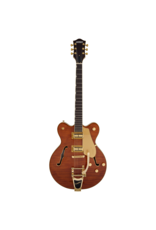 Gretsch Gretsch Electromatic LTD Flame Okoume Broadkaster Double-Cut with Bigsby, Rosewood Fingerboard, Roundup Orange