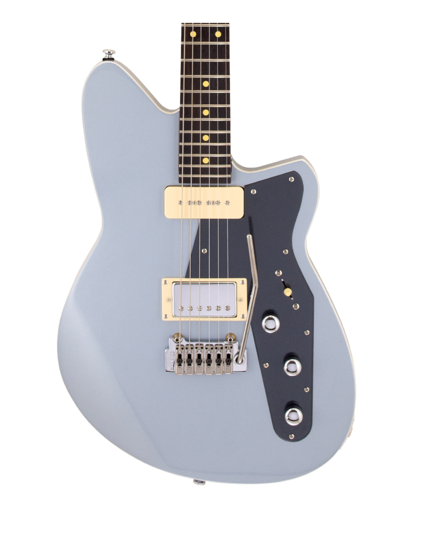 Reverend Reverend Double Agent W Electric Guitar, Metallic Silver Freeze