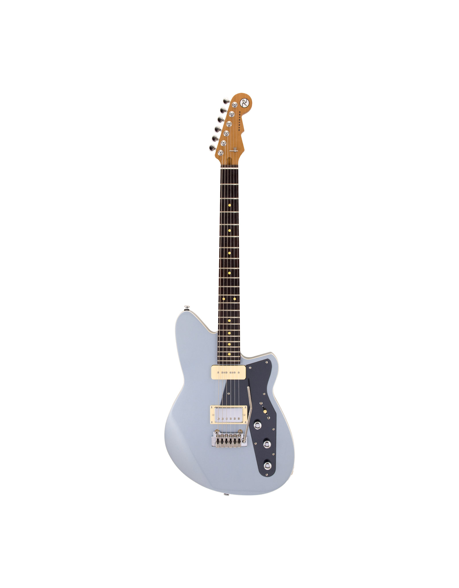Reverend Reverend Double Agent W Electric Guitar, Metallic Silver Freeze