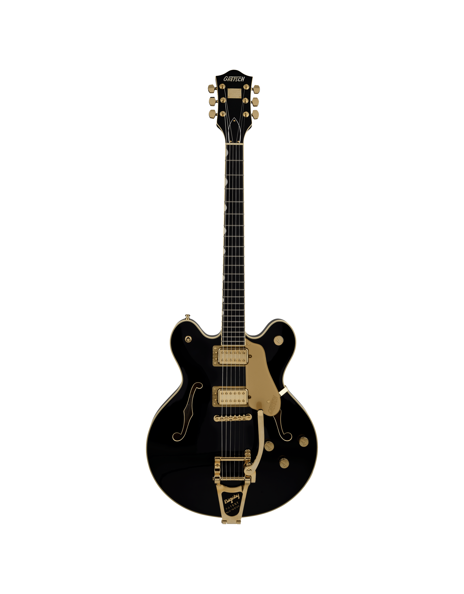 Gretsch Gretsch Broadkaster LX Center Block w/ String-Thru Bigsby and Gold Hardware, Black w/ HSC