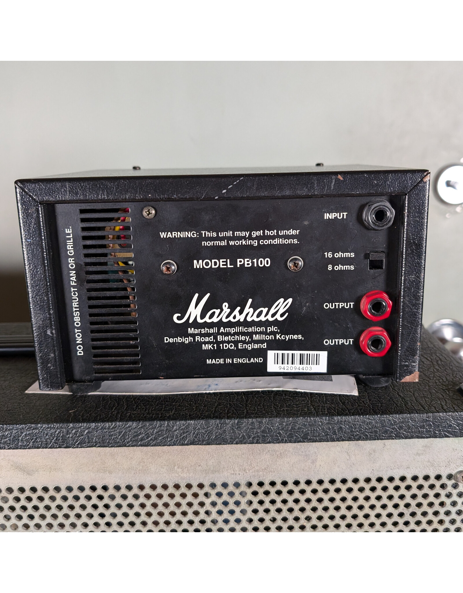1985 Marshall 2204 JCM800 Lead 50W with 1960A JCM800 4x12 Cabinet and Powerbrake Attenuator Model PB100, Used
