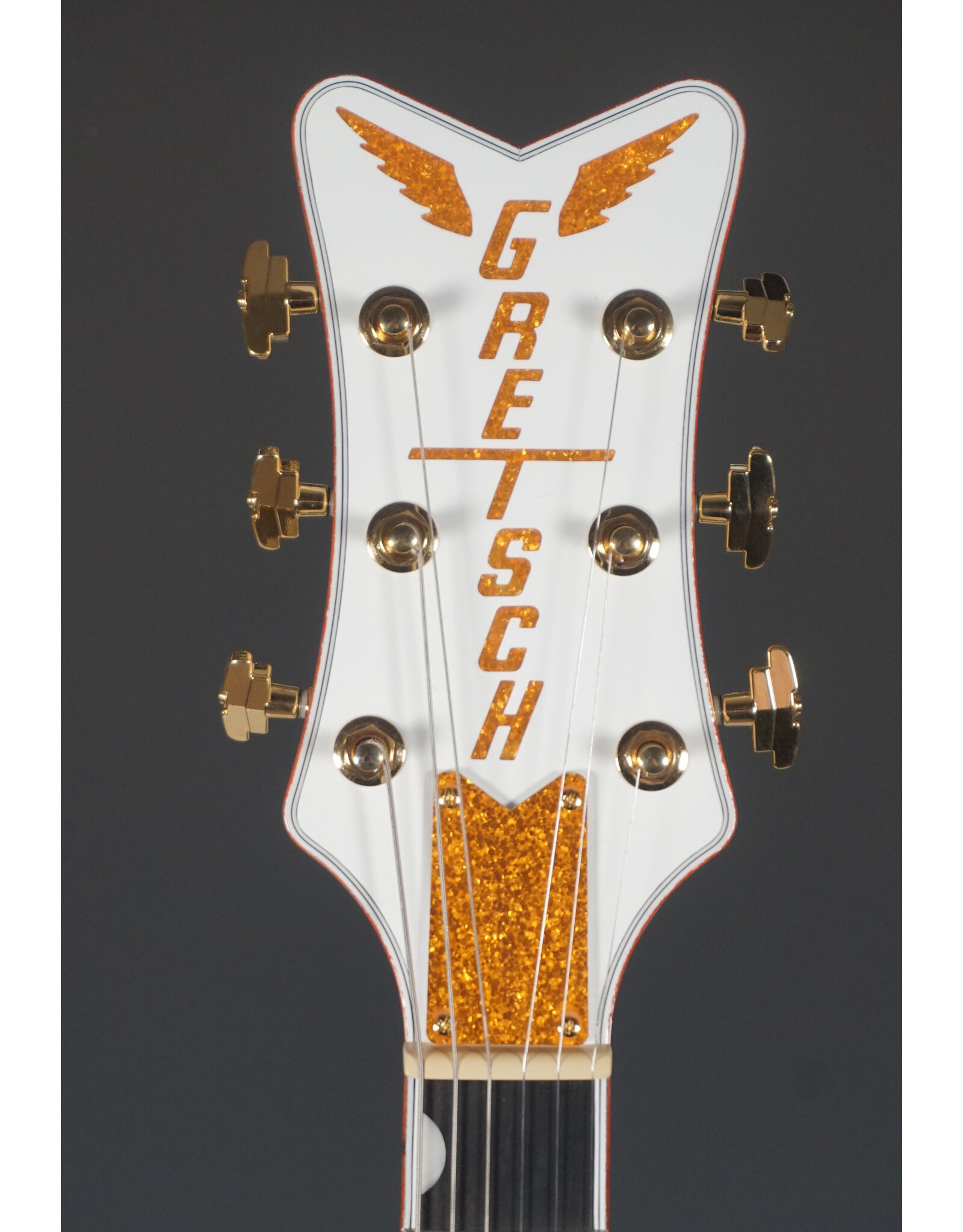 Gretsch Gretsch Falcon Hollow Body with String-Thru Bigsby and Gold Hardware, Ebony Fingerboard, White w/ HSC