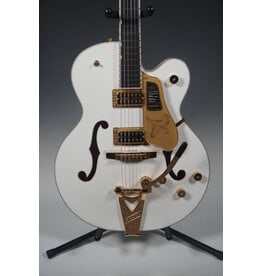 Gretsch Gretsch Falcon Hollow Body with String-Thru Bigsby and Gold Hardware, Ebony Fingerboard, White w/ HSC