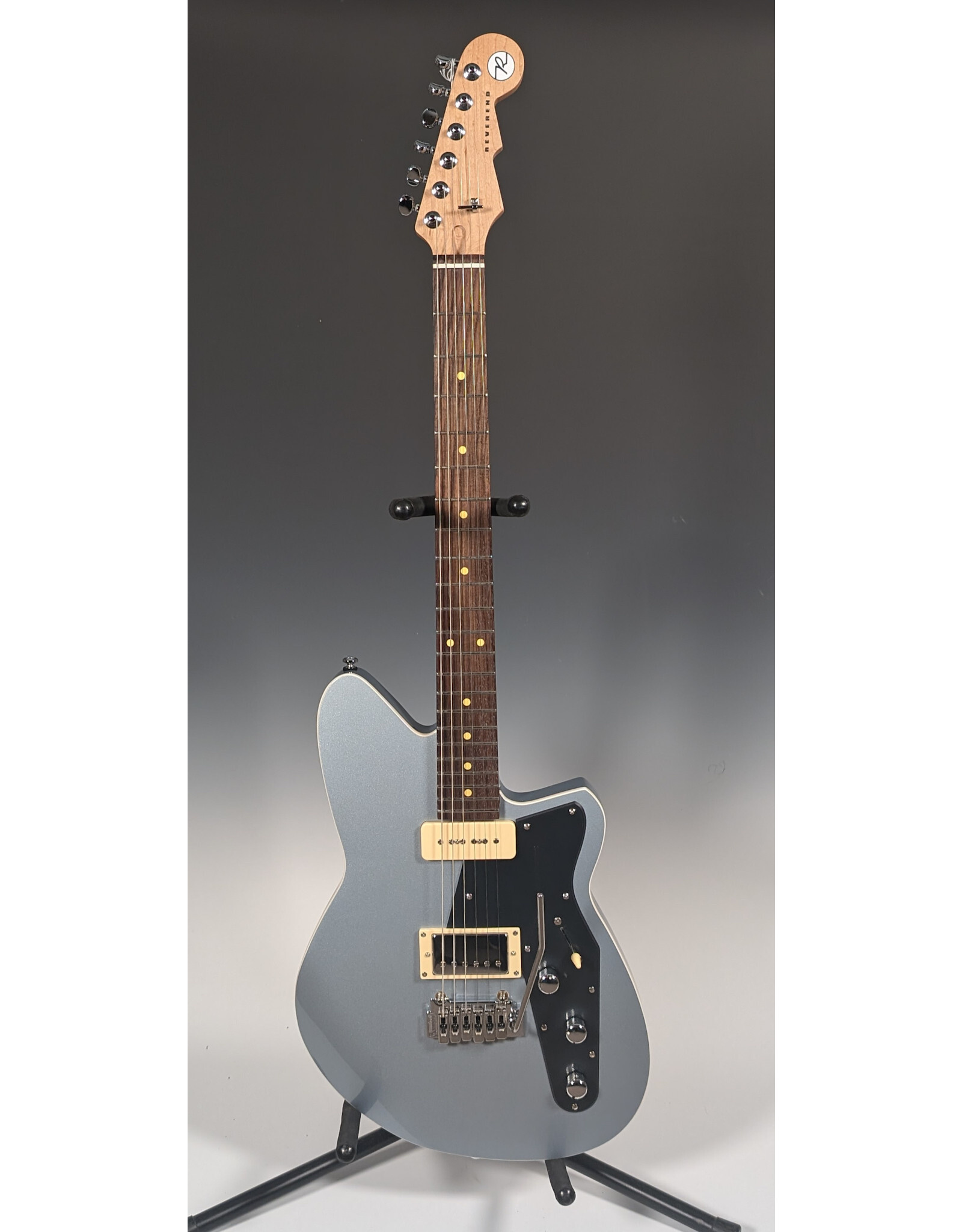 Reverend Reverend Double Agent W Electric Guitar, Metallic Silver Freeze