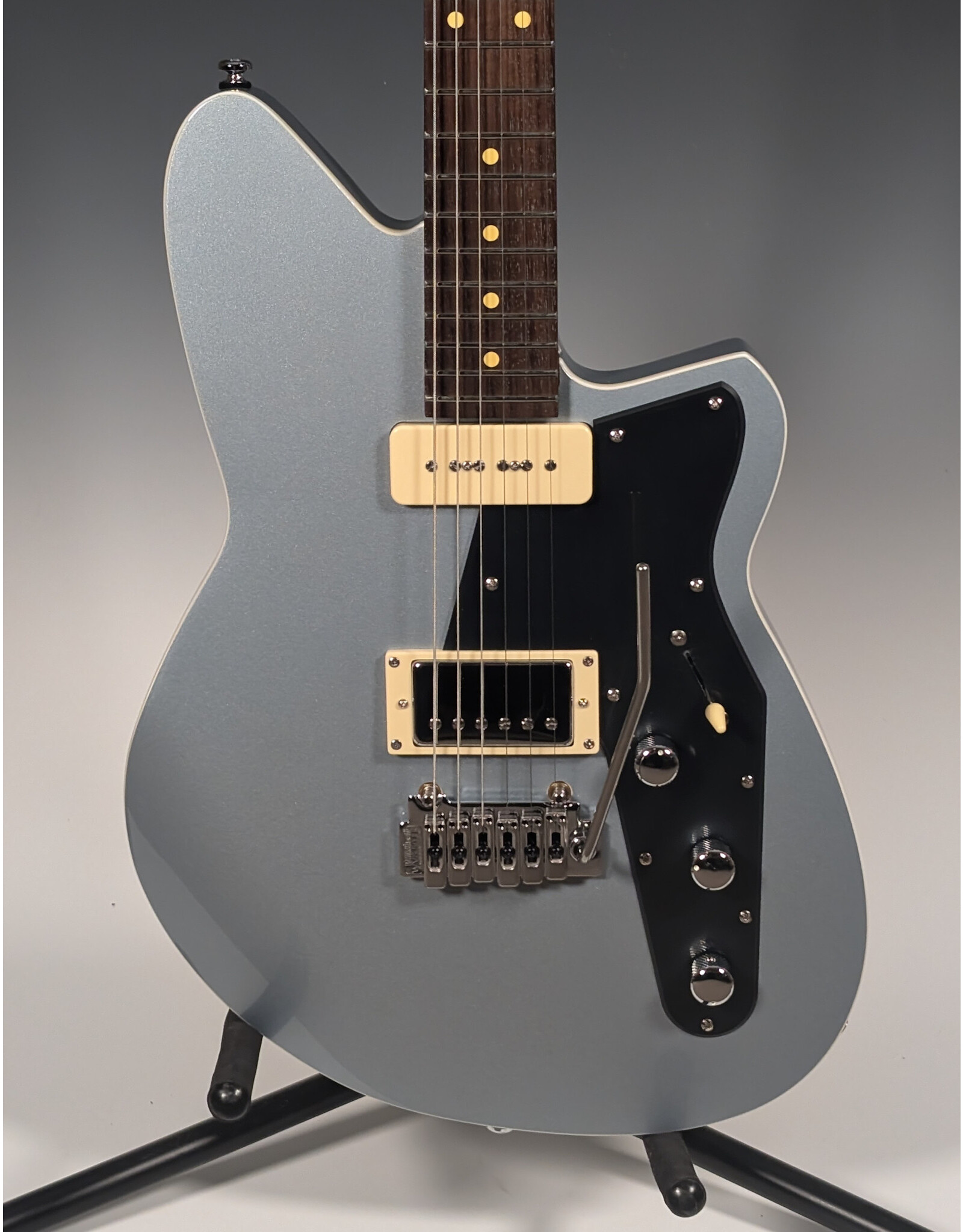 Reverend Reverend Double Agent W Electric Guitar, Metallic Silver Freeze