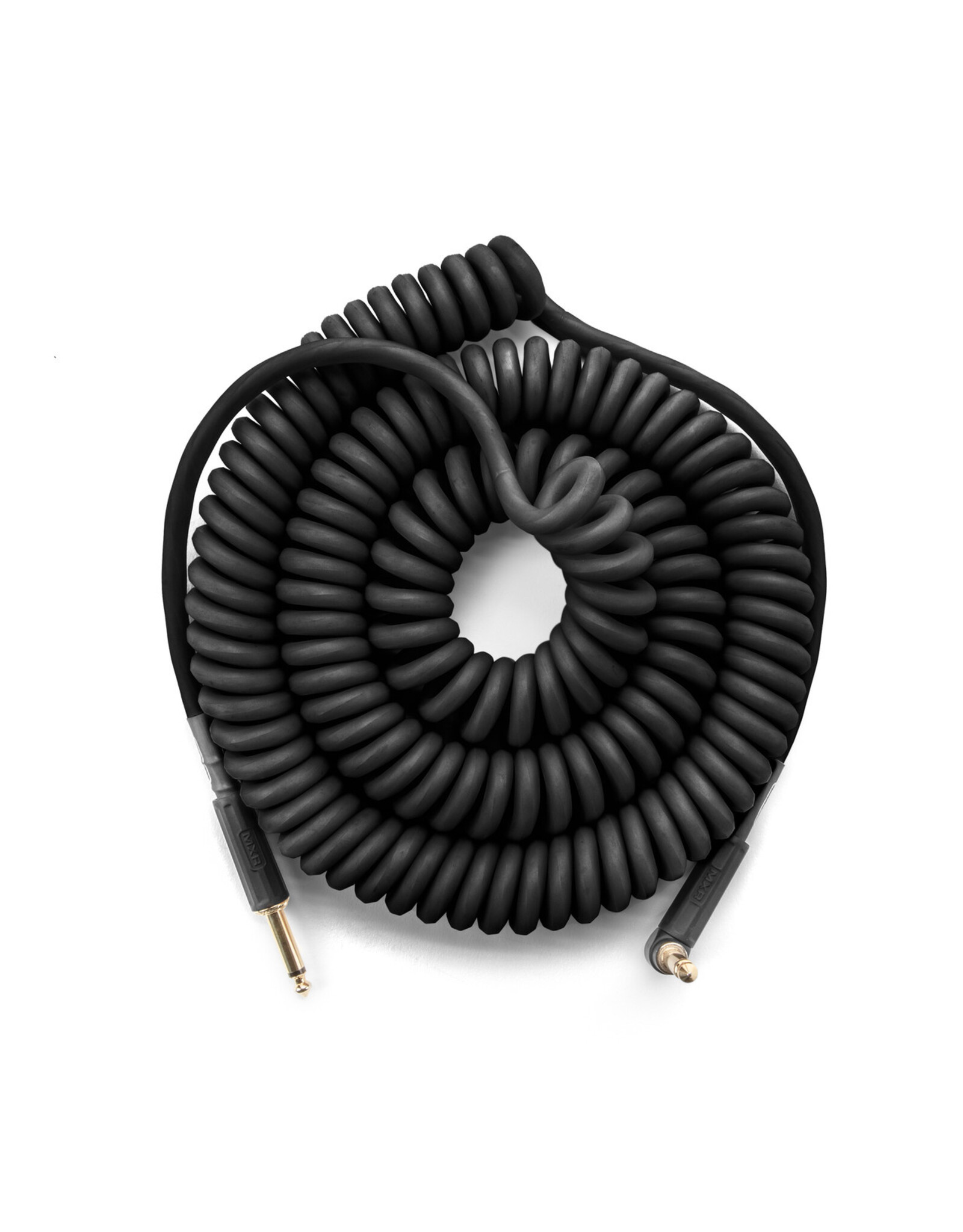 MXR MXR 30 Ft Coil Cable, Black, Straight to Right