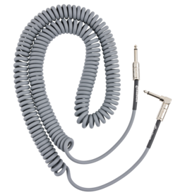 Fender Fender Contour 30' Coiled Cable, Inca Silver