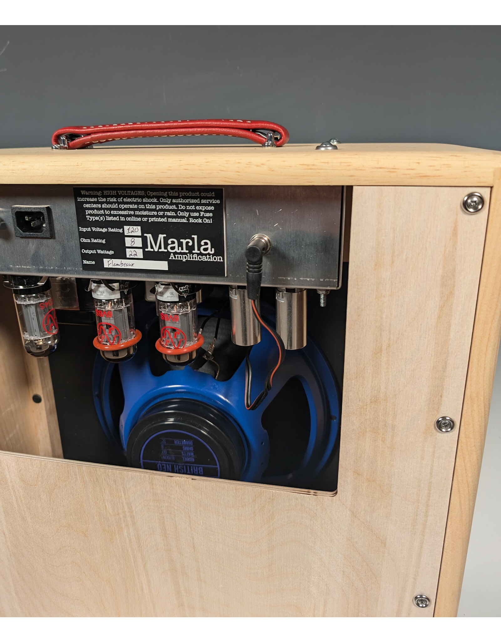 Marla Amps Marla Amps S20V Natural Oil Poly / Silver Grill / w/Mojotone BV60 Neo 12" Speaker