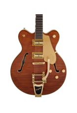 Gretsch Gretsch Electromatic LTD Flame Okoume Broadkaster Double-Cut with Bigsby, Rosewood Fingerboard, Roundup Orange