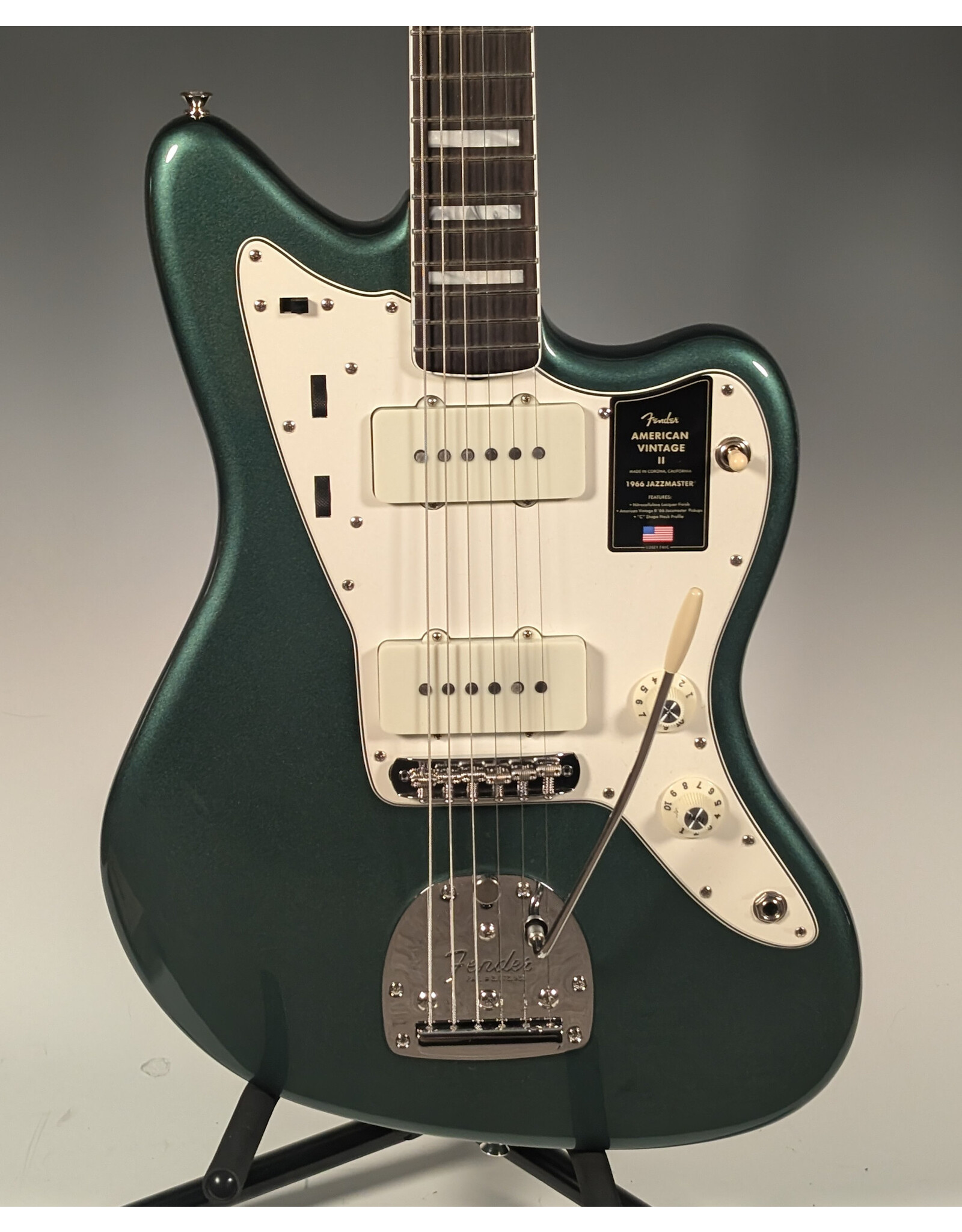 Fender Fender American Vintage II '66 Jazzmaster, Sherwood Green Metallic w/ HSC