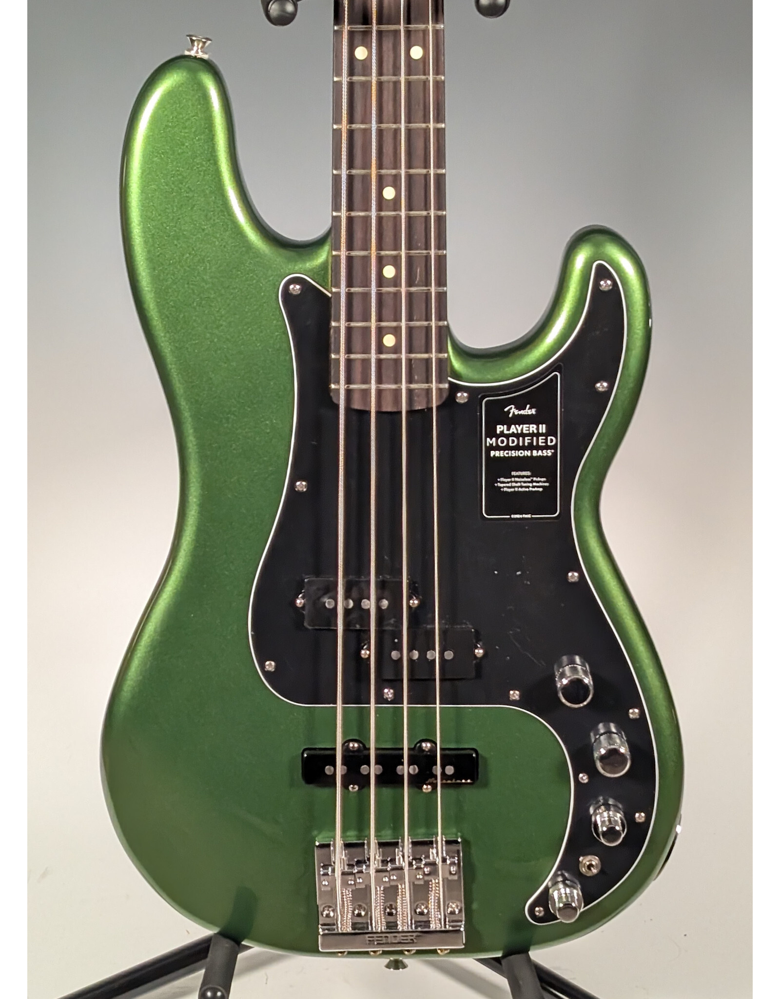 Fender Fender Player II Modified Active Precision Bass, Harvest Green Metallic w/ Deluxe Gig Bag