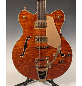 Gretsch Gretsch Electromatic LTD Flame Okoume Broadkaster Double-Cut with Bigsby, Rosewood Fingerboard, Roundup Orange