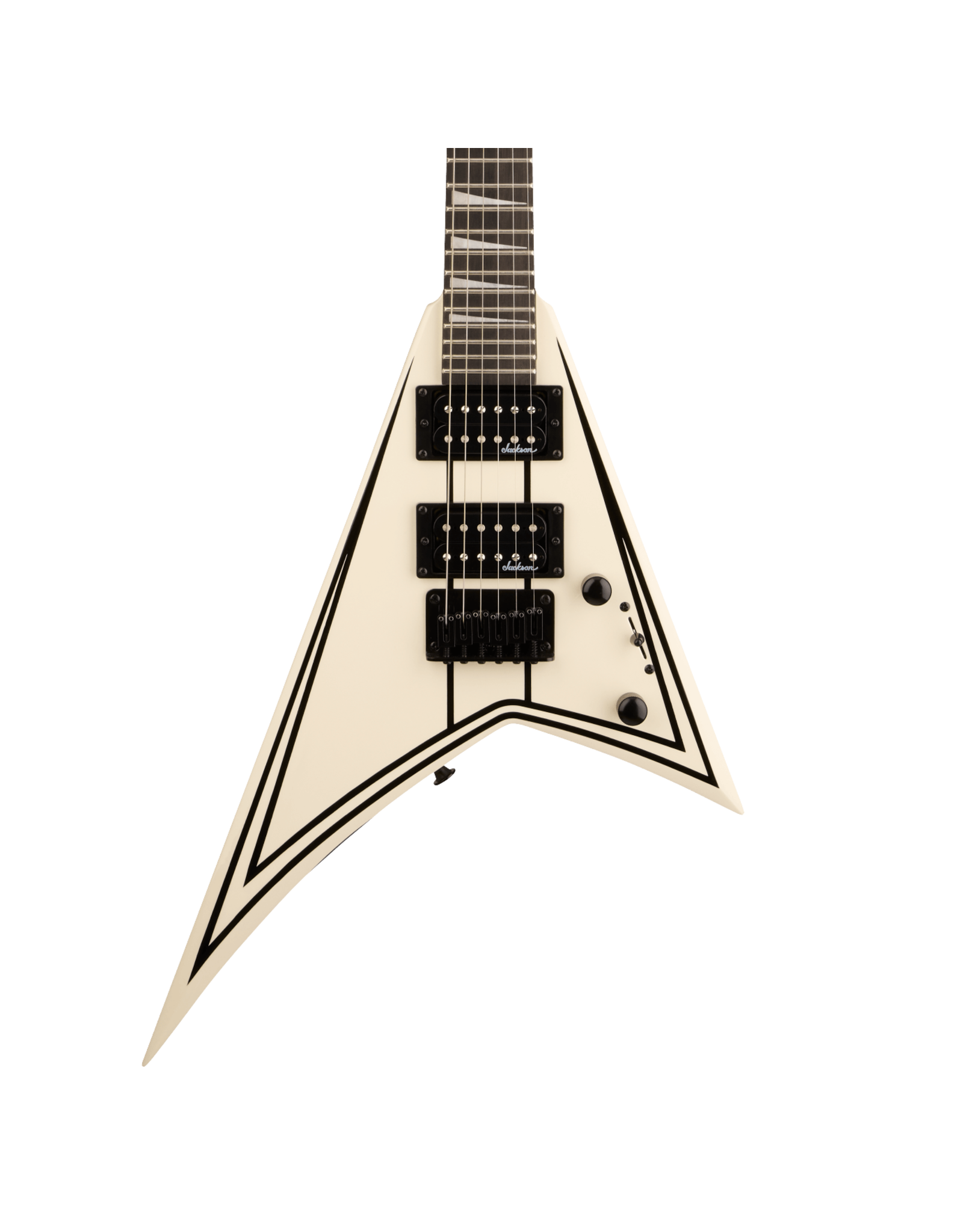 Jackson Jackson JS Series RR Minion JS1XM, Snow White with Black Pin Stripes