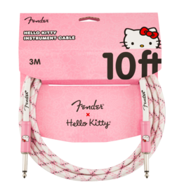 Fender Fender x Hello Kitty White/Pink Woven Cable, 10'