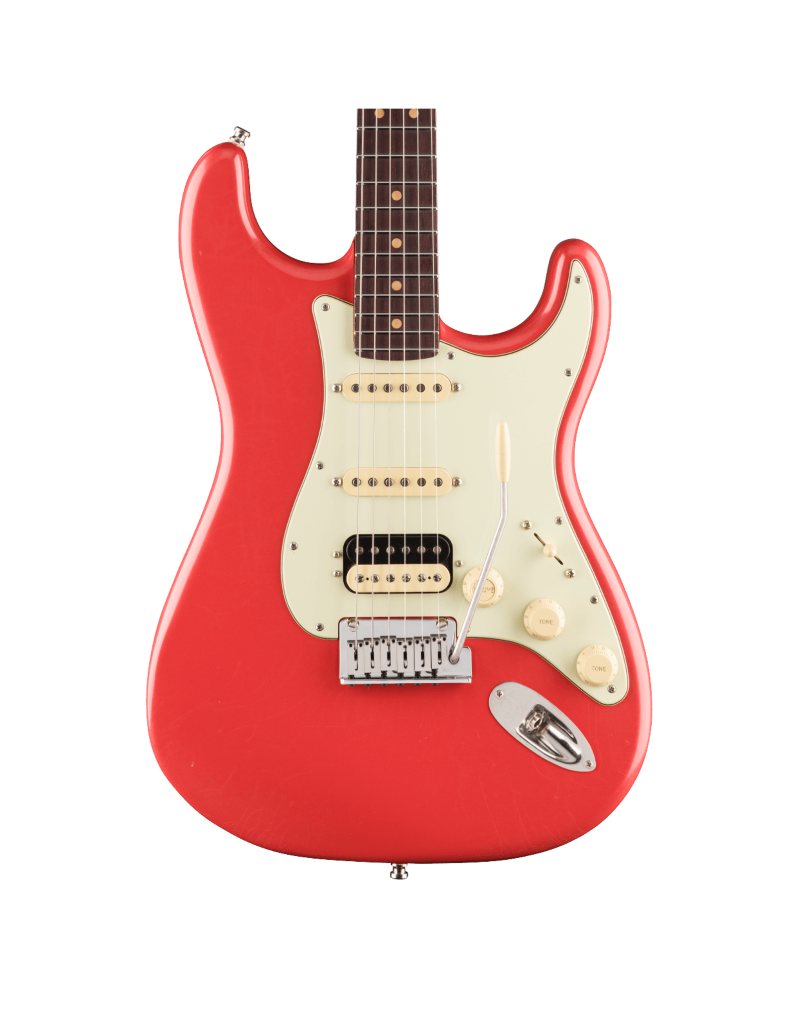 Fender Fender American Ultra Luxe Vintage '60s Stratocaster HSS, Rosewood Fingerboard, Fiesta Red w/ Deluxe Hardshell Case