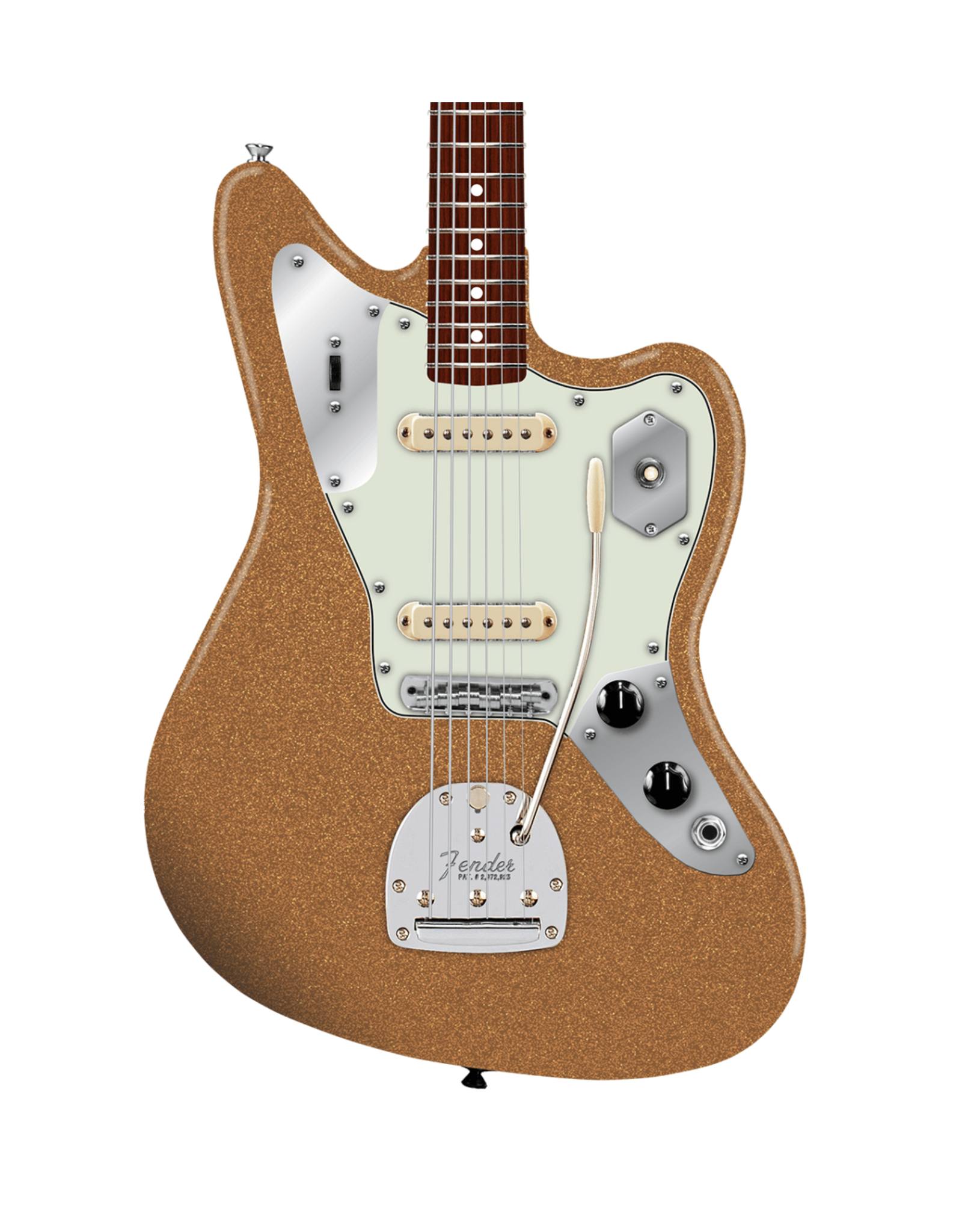 Fender Fender American Professional Classic Jaguar, Faded Firemist Gold, Rosewood Fingerboard w/ Deluxe Gig Bag