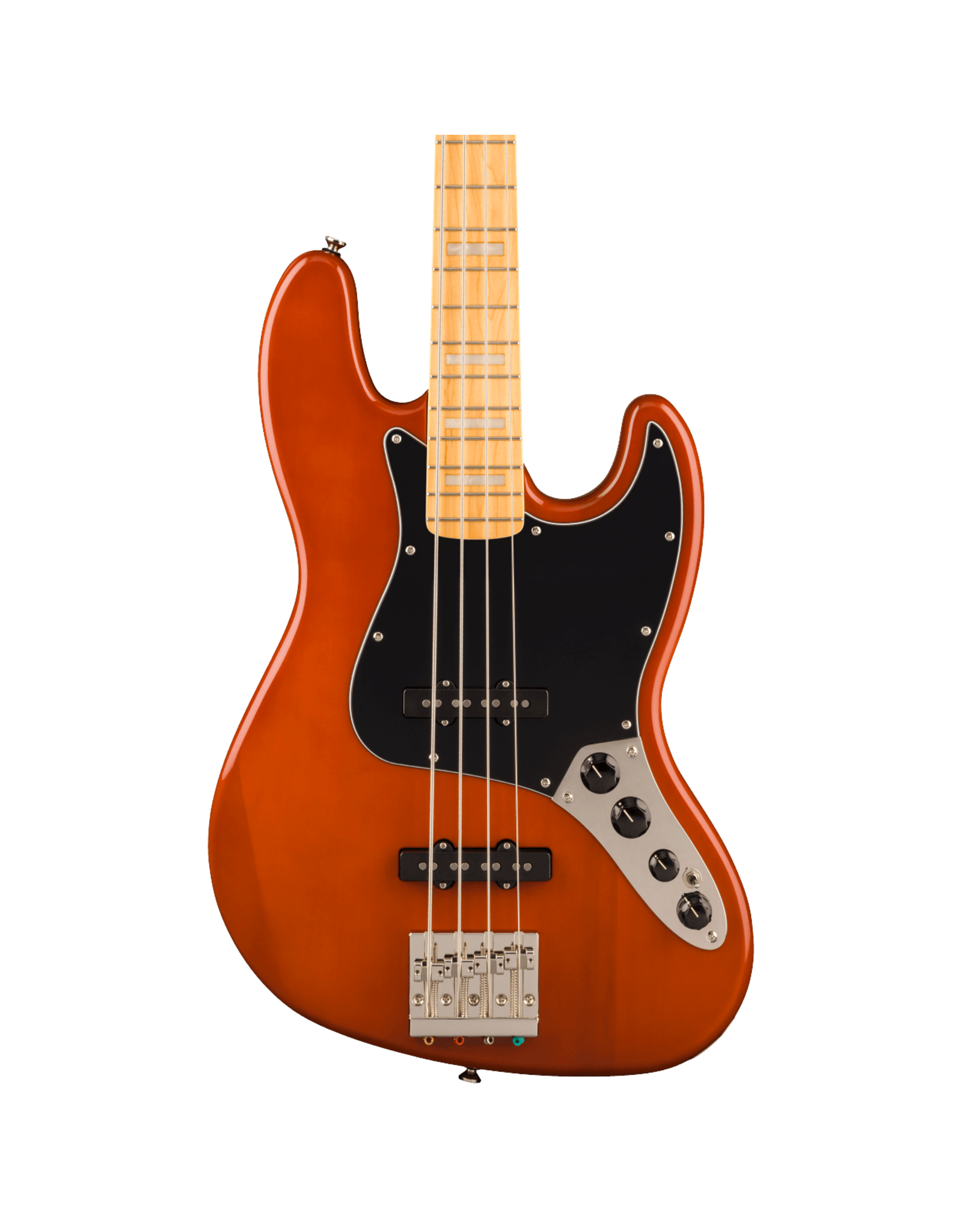Squier Squier Classic Vibe Active '70s Jazz Bass, Maple Fingerboard, Black Pickguard, Mocha