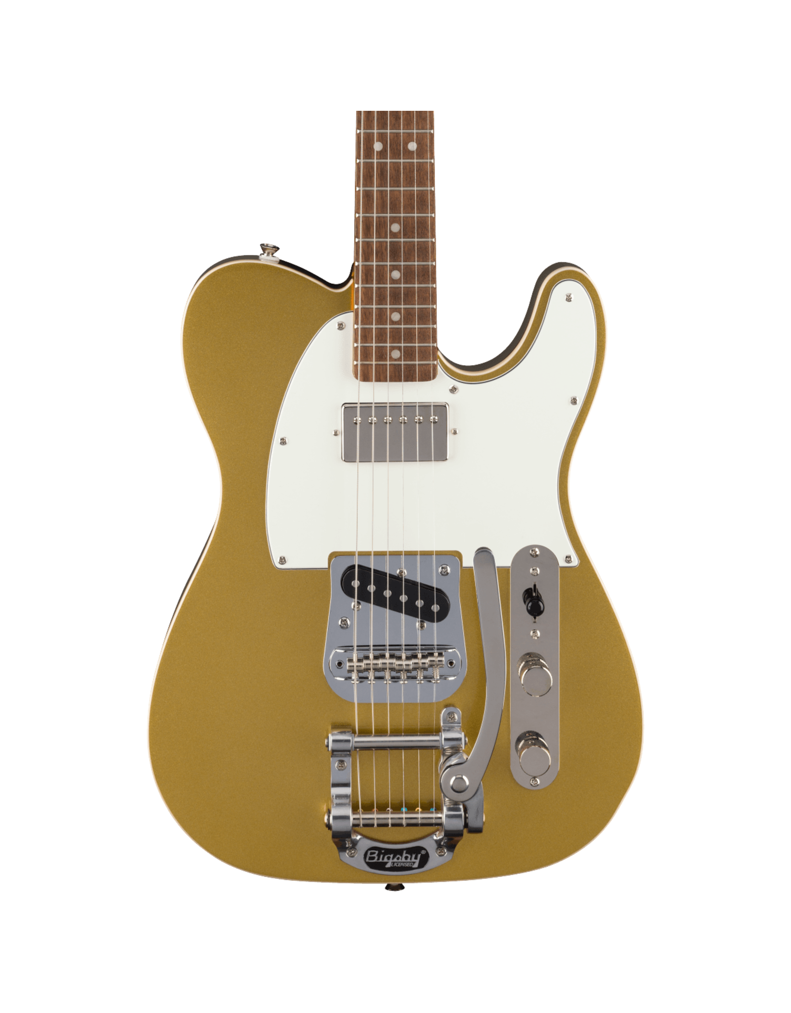 Squier Squier Classic Vibe Custom Telecaster SH with Bigsby, Parchment Pickguard, Aztec Gold
