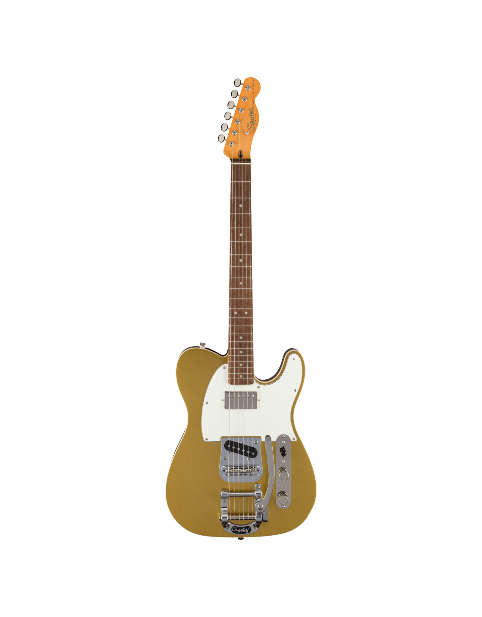 Squier Squier Classic Vibe Custom Telecaster SH with Bigsby, Parchment Pickguard, Aztec Gold