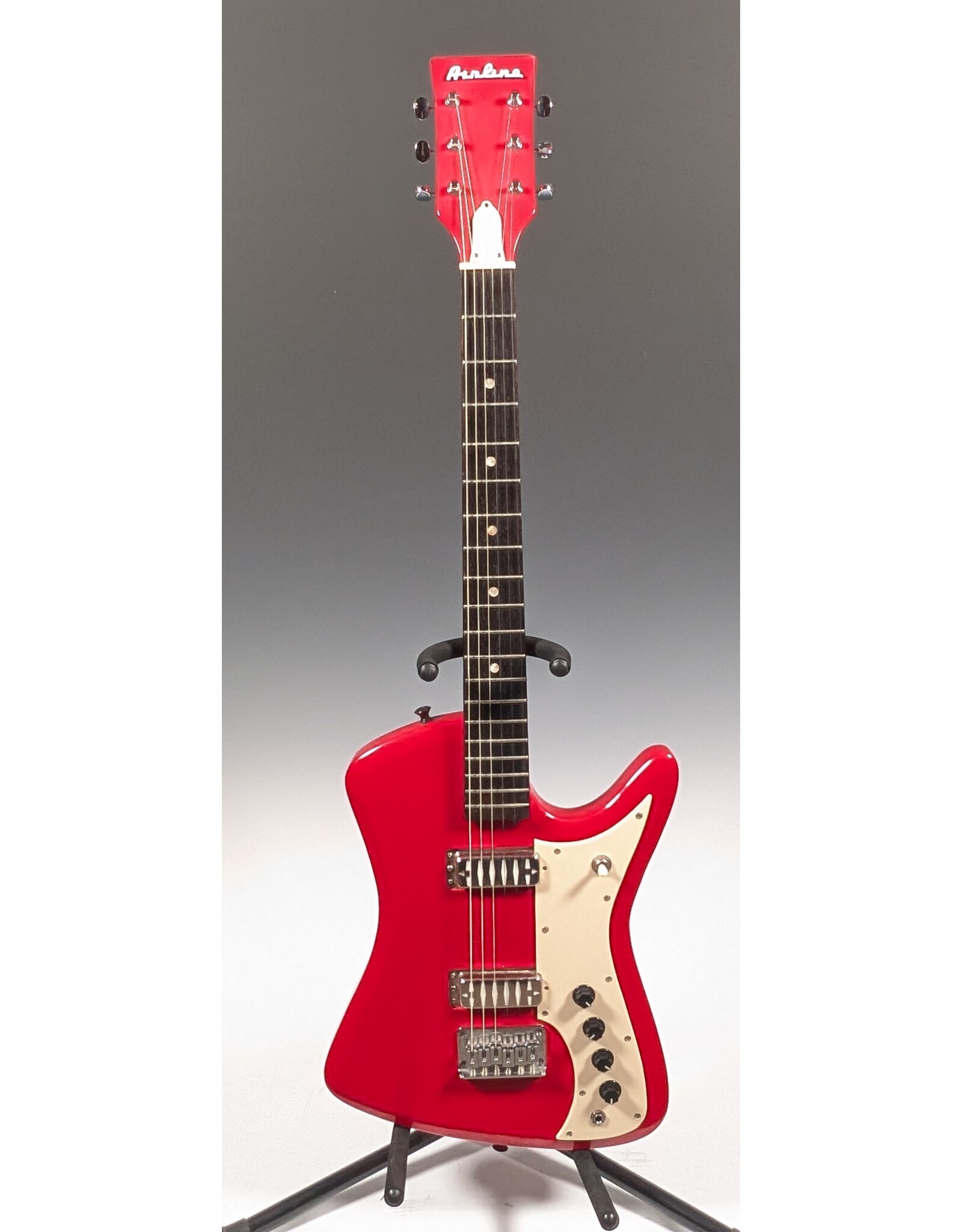 Airline Bighorn Electric Guitar, Red, Used