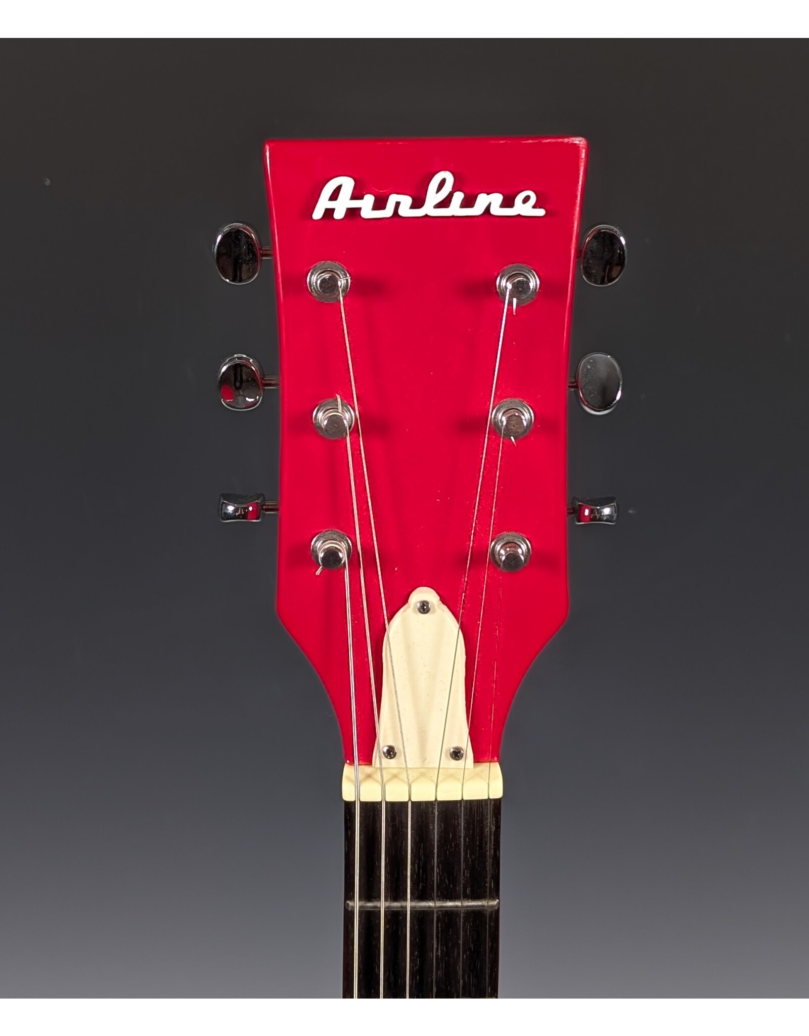 Airline Bighorn Electric Guitar, Red, Used