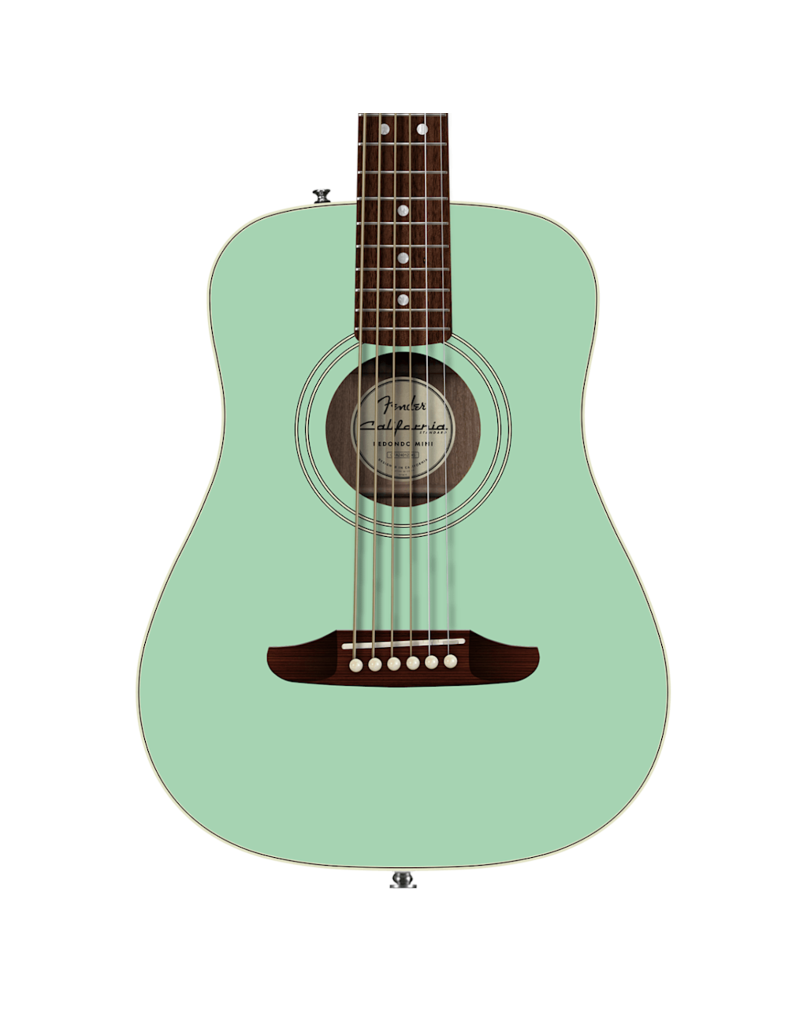 Fender Fender California Standard Redondo Mini with Bag, Spruce Top, Surf Green