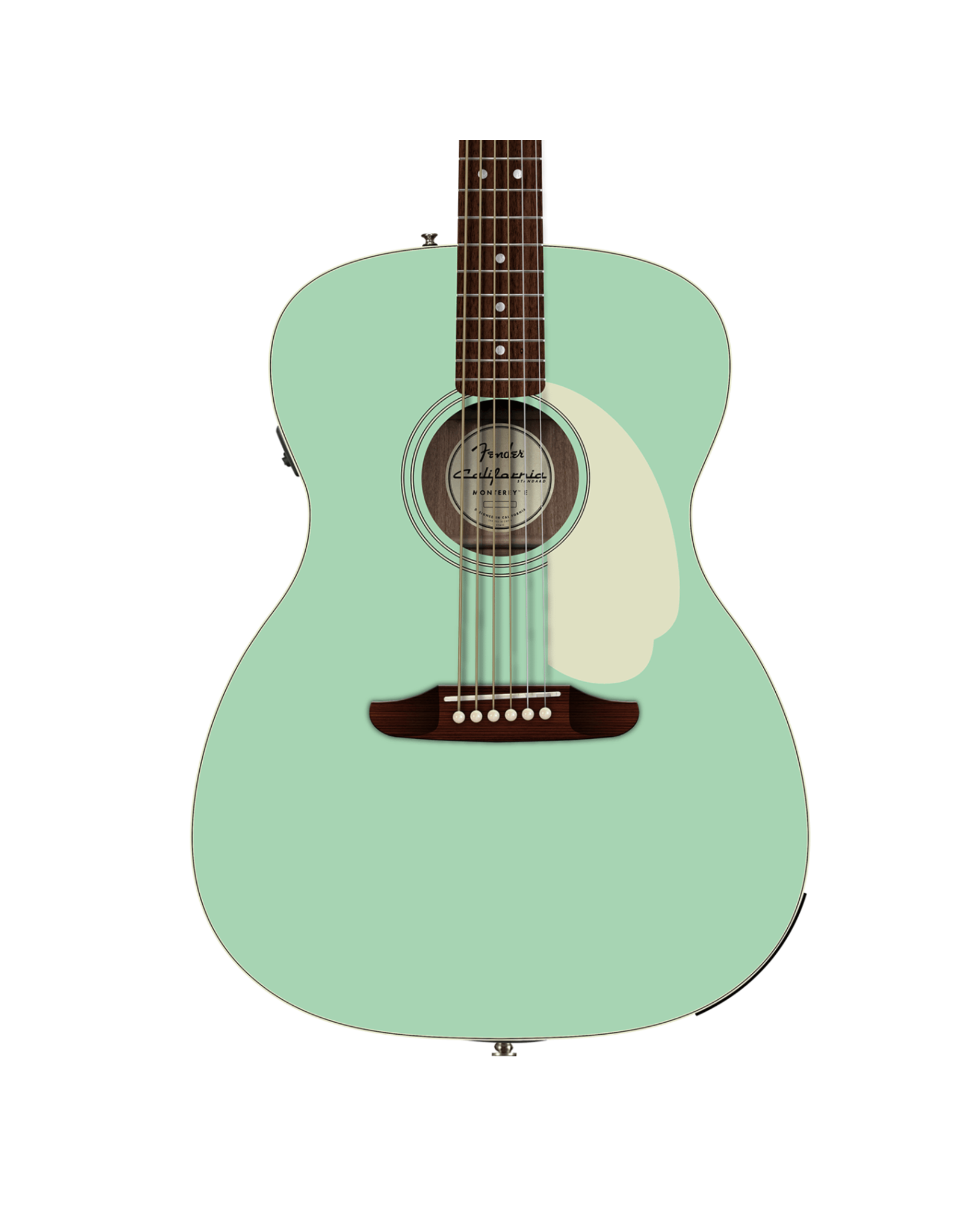 Fender California Standard Monterey E, Spruce Top, Ivory Pickguard, Surf Green